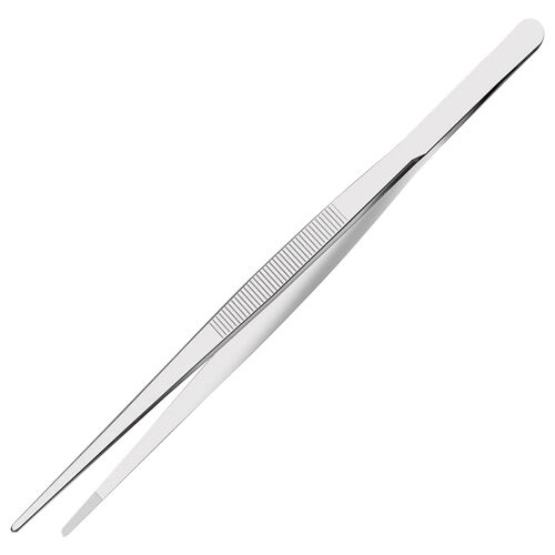 KALANKA-Grande en acier inoxydable extra longue et droite 30 cm avec pointe dentée de précision pour l'aquascaping, le jardinage, la cuisine, le travail industriel, l'utilisation en laboratoire
