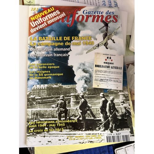 Gazette Des Uniformes 181 Le Fantassin Allemand Le Fantassin Francais Les Cuirassiers De La Belle Epoque Les Insignes De La Ss Germanique Au Danemark La Croix De Fer 1813