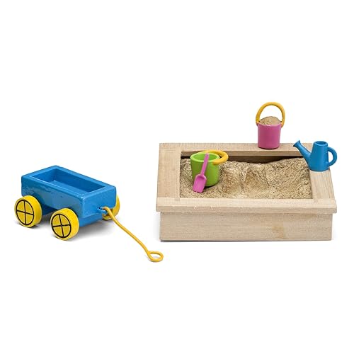Lundby Maison de poupée - 60509600 - Boite Sable et Jouet - Bleu Rose Vert
