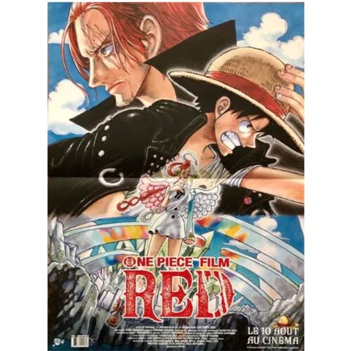 One Piece Film, Red - Véritable Affiche De Cinéma Pliée - Format 40x60 Cm - De Goro Taniguchi Avec Les Voix De Shuuichi Ikeda, Kenjiro Tsuda - Animation - 2022
