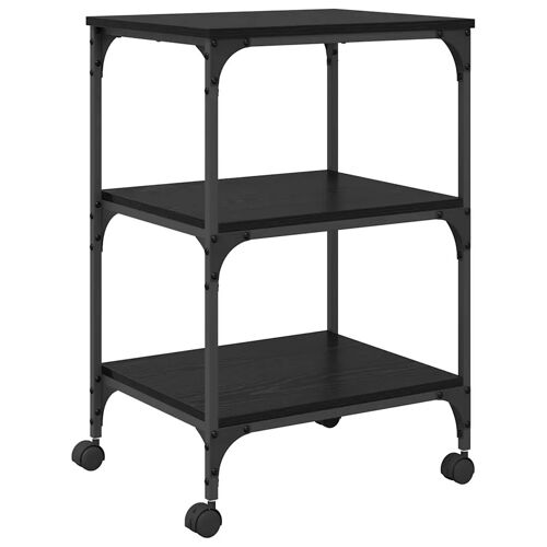 vidaXL Support d'imprimante Chêne noir 50 x 41 x 75 cm