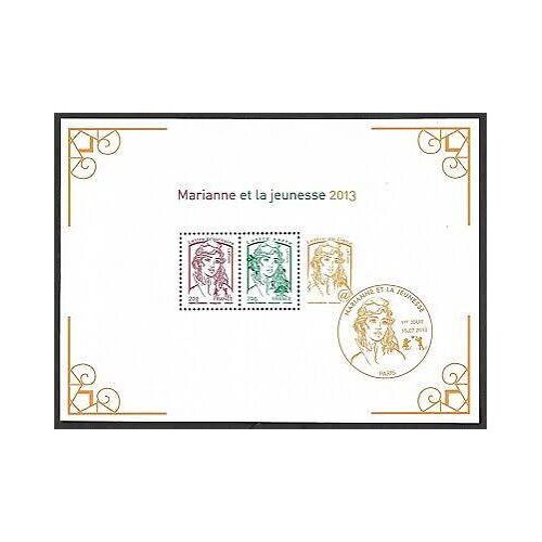 Marianne Et La Jeunesse : Marianne De Ciappa Kawena Bloc Feuillet 133 Année 2013 N° 4767 4774 Yvert Et Tellier Luxe Validité Permanente Prioritaire
