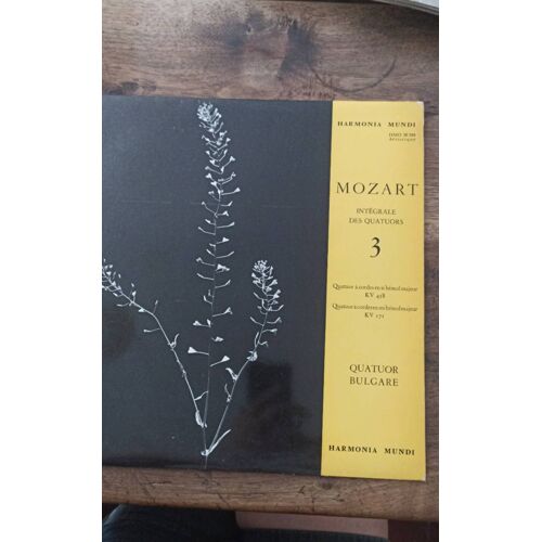 Mozart Intégrale Des Quatuors Numéro 3 Kv 458 Kv 171 Quatuor Bulgare Vinyle