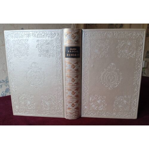 Blaise Pascal , Pensées , Texte Établi D'Après Les Manuscrits Et Les Meilleures Éditions Par Jacques Haumont Archiviste Paléographe , Jean De Bonnot 1982 , Reliure Cuir Argentée ,Littérature Française