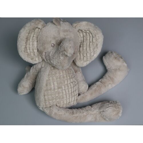 Doudou éléphant Nicotoy gris longues jambes 46 cm