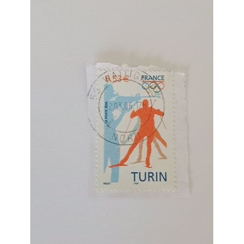 Timbre France - Yvert N° - 3876 - Jeux Olympiques D Hiver - Turin Oblitéré De 2006