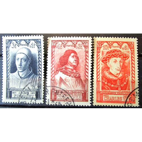 1946. F766;F767;F770: Célébrités Françaises Du Xvème Siècle (Surtaxe).