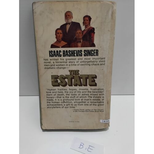 The Estate De Isaac Bashevis Singer (Auteur), Cover Art
