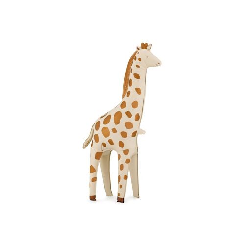 BALLON ALUMINIUM FORME GIRAFE 49X114CM BEIGE CLAIR