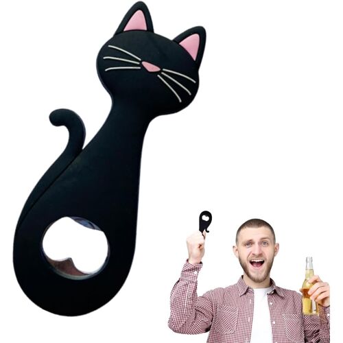 1 Pièce Ouvre-Bouteille Pour Amoureux Des Chats, Patte De Chat En Silicone Dessin Animé, Convient Aux Femmes Et Hommes, Avec Aimant (Noir)Cable Usb C Charge Rapide 3,1a, [2m+2m+0,5m/Lot De 3] Câble U