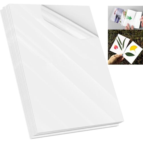 Kalanka-25 Pièces Films De Plastification A4, Feuilles Plastique Autocollantes Et Imperméables, Pochettes À Plastifier Transparentes Et Brillantes Pour Plastifieuse, Idéal Pour Images, Exemples Botan