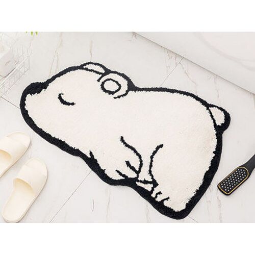 Tapis De Porte Absorbant 60x40cm À Motif Ours De Dessin Animé Pour Chambre D'enfant
