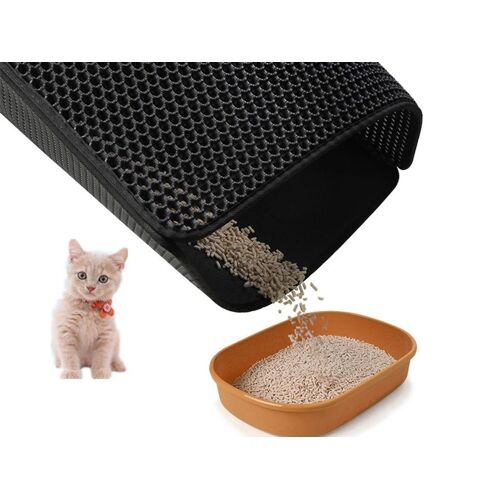 Tapis De Litière Pour Chat Double Couche En Eva Avec Motif Perforé
