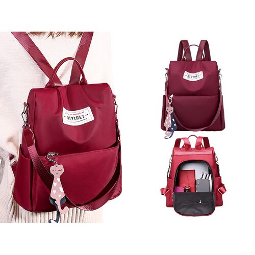 Sac À Dos De Voyage Antivol Grande Capacité - Rouge