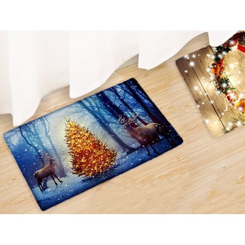 Tapis de porte rectangulaire antidérapant de Noël pour la maison