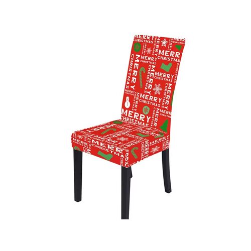 Housses de chaises de salle à manger rouges lavables pour Noël, protection intégrale