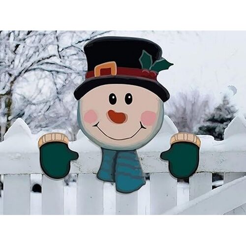 Décoration de Noël à suspendre à une clôture pour panneaux de jardin extérieurs
