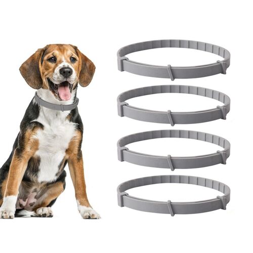 Lot De 4 Colliers Anti-Puces Réglables De 63 Cm Pour Chiens Et Chats