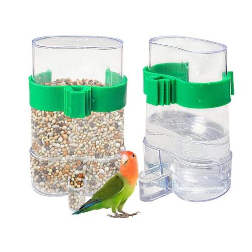Lot De 4 Distributeurs Automatiques D'eau Et De Nourriture Pour Cage À Perruches