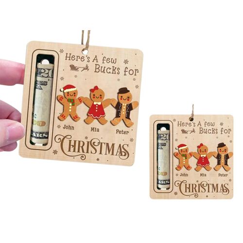 Porte-monnaie en bois pour cadeaux de Noël - Décorations pour sapin