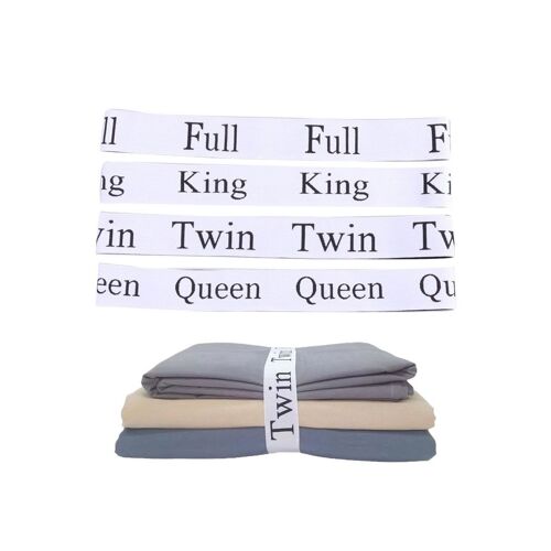 Lot De 8 Bandes Élastiques De Rangement Pour Draps Avec Étiquettes