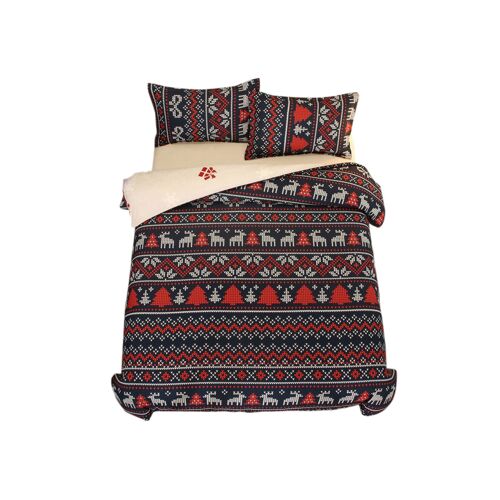 Parure De Lit De Noël, Housse De Couette, Taille King, Avec Taies D'oreiller