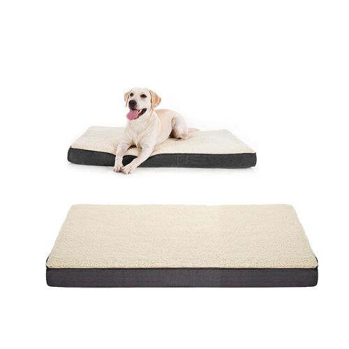 Tapis De Couchage Réversible Pour Chien 76 X 51 Cm Avec Housse Amovible - Blanc