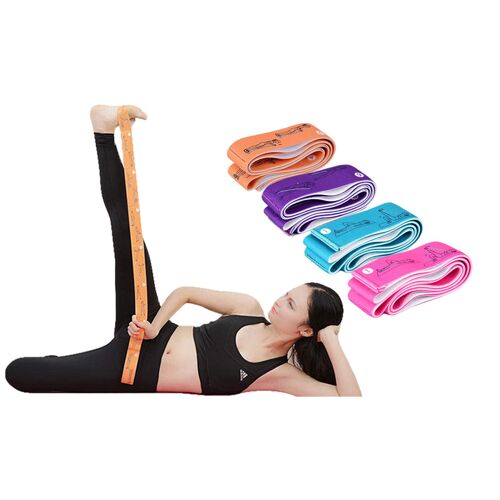 Sangle D'étirement De Yoga À 8 Boucles Avec Guides D'exercices