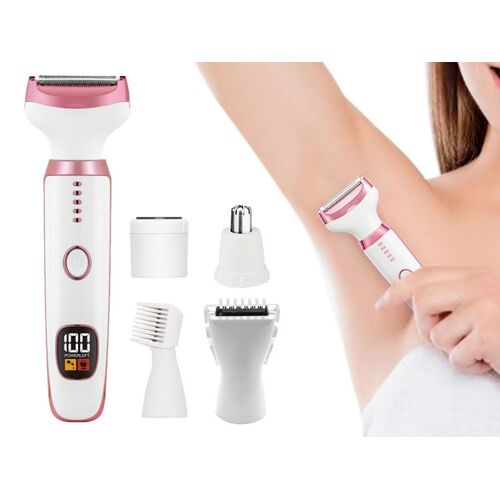 Rasoir Électrique 5 En 1 Pour Femmes Avec Tondeuse Maillot Et Sourcils