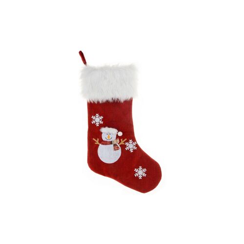 Chaussette de Noël lumineuse - Motif bonhomme de neige pour la décoration intérieure
