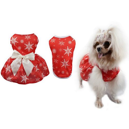 Ensemble Gilet Et Robe De Noël Pour Animaux De Compagnie, Petite Taille Pour Chiens Et Chiots