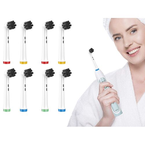Lot De 8 Têtes De Brosse À Dents Électriques Compatibles Avec Oral-B