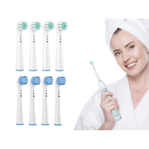 8 Têtes De Brosse À Dents Électriques Compatibles Oral-B