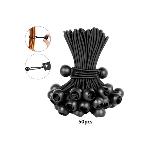Lot De 50 Cordes Élastiques À Boule De 25 Cm Pour Le Camping Et Les Bagages