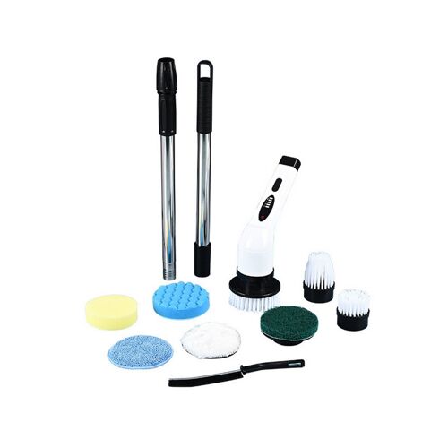 Brosse Électrique Rotative Sans Fil Avec 9 Têtes De Brosse Et Manche Extensible
