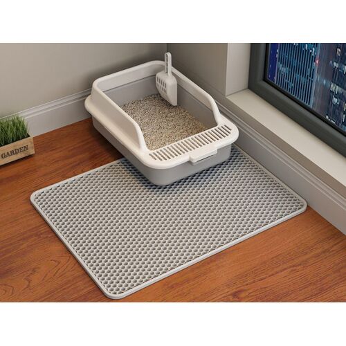 Tapis De Litière Double Couche Alvéolé Pour Bac À Litière