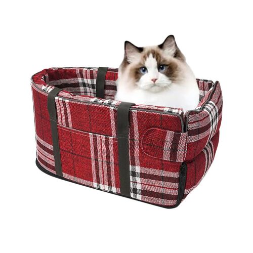 Siège Auto Pour Chien De Petite Taille, Console Centrale, Rouge