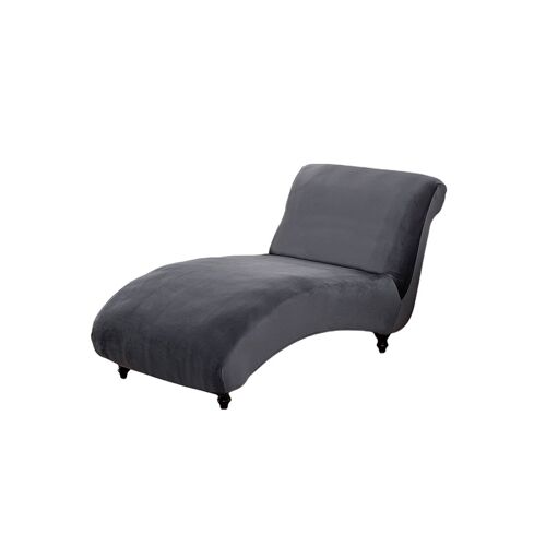 Housse Extensible Pour Fauteuil Sans Accoudoirs - Polyester Gris