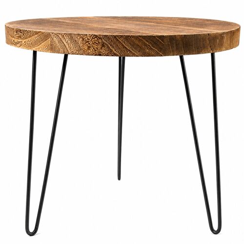 Table d'appoint ronde 50 cm bois de paulownia 50 cm