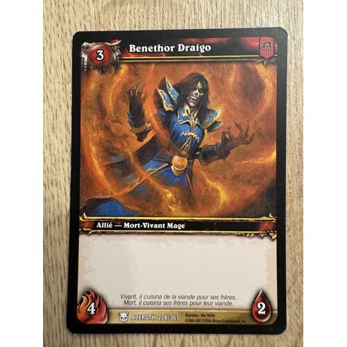 🇫🇷 Carte 228 / 361 Benethor Draigo 2007 French World Of Warcraft Wow Azeroth Tcg