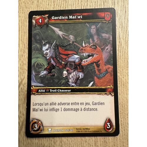🇫🇷 Carte 269 / 361 Gardien Mal'Wi 2007 French World Of Warcraft Wow Azeroth Tcg