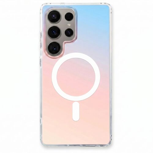 Coque Magnétique pour Galaxy S24 Ultra Effet Holographique 3mk Multicolore