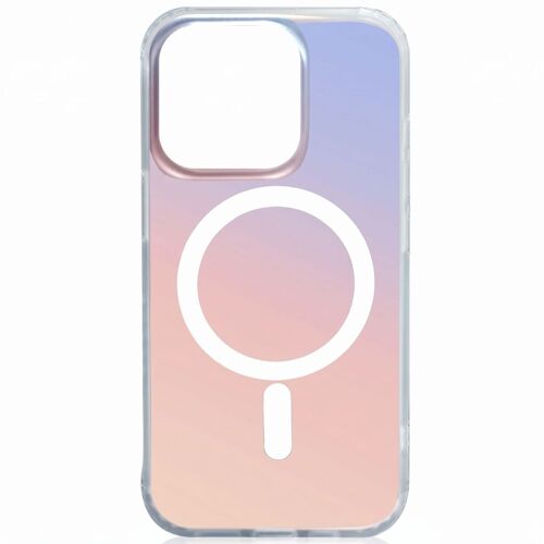 Coque MagSafe pour iPhone 15 Pro Effet Holographique Antichoc et Anti-chutes 3mk Multicolore
