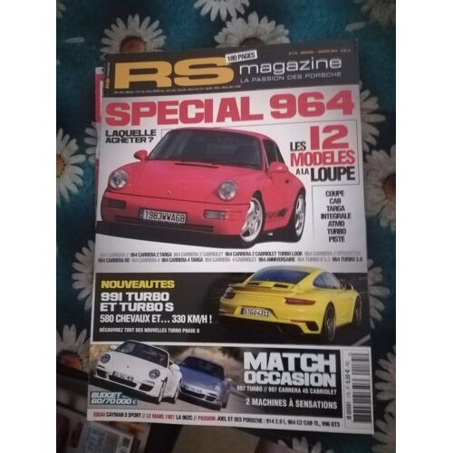 Rs Magazine 175 De 2016 Cayman S Sport,964,964 Turbo,997 Turbo Phase 1,997 Carrera S Cab Phase 2,914/4 2.0,964 Carrera 2 Cab Turbo Look,996 Gt3 Phase 1,997 Gt3 Cup,991 Gt3 Cup