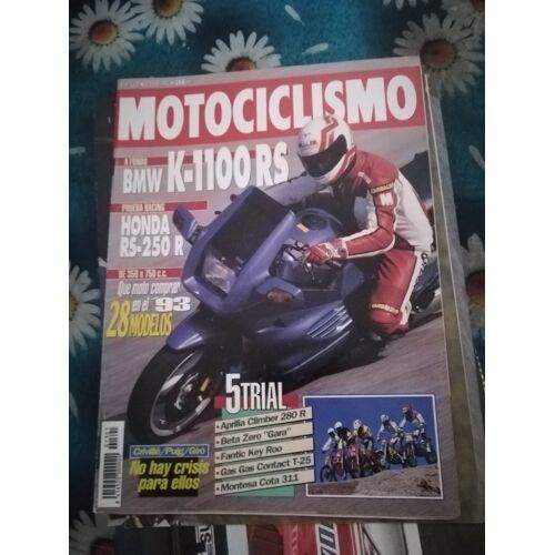 Motociclismo 1301 De 1993 Bmw K1100rs,Aprilia Climber 280r,Beta Zero Gara,Fantic Key Roo,Gas Gas Contact T25,Montesa Cota 311,Chaves,Yamaha Bw'S 65,Criville,Puig,Dakar