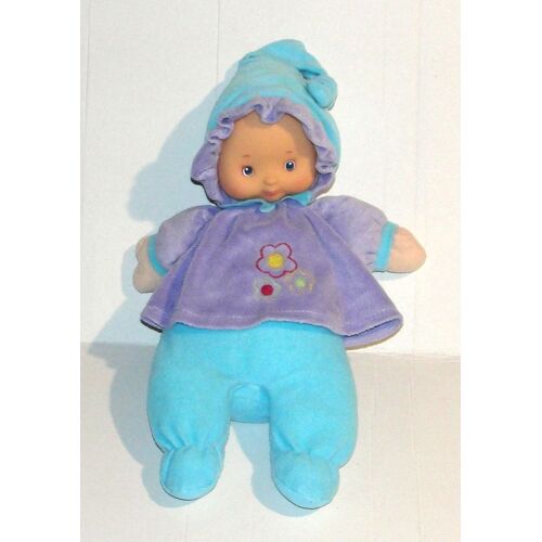 doudou poupee aimantine bleu mauve