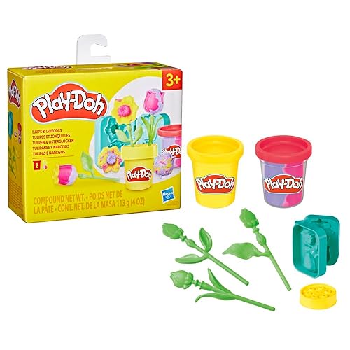 HASBRO Play-Doh Créations florales Tulipes et jonquilles