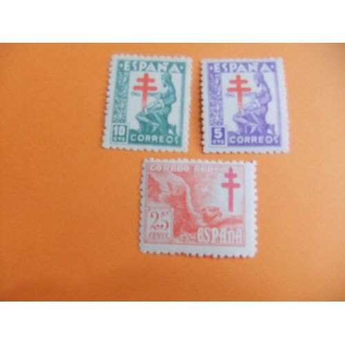 32 España Spain Espagne 1946 / Pro Tuberculosos / Edifil1008 / 1010 Mnh