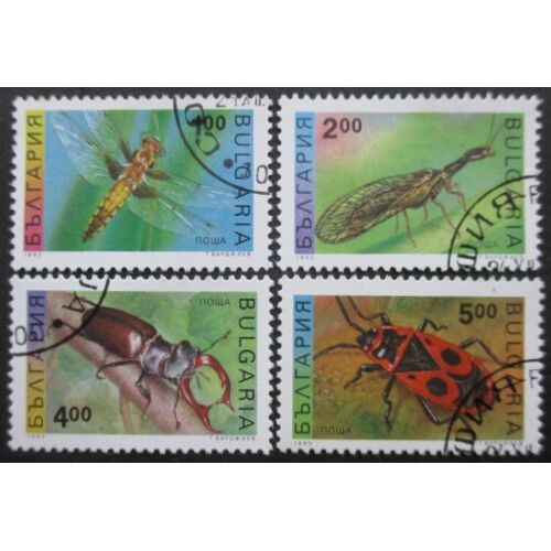 Bulgarie Série N°3545 Au 3548 Insectes Oblitérés