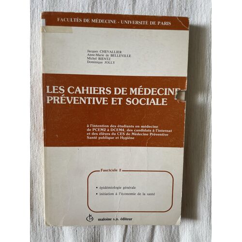 Les Cahiers De Médecine Préventive Et Sociale - J. Chevallier, Am De Belleville, M. Bientz & D. Jolly